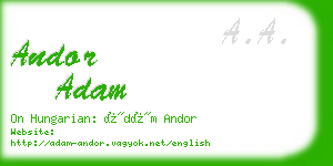 andor adam business card